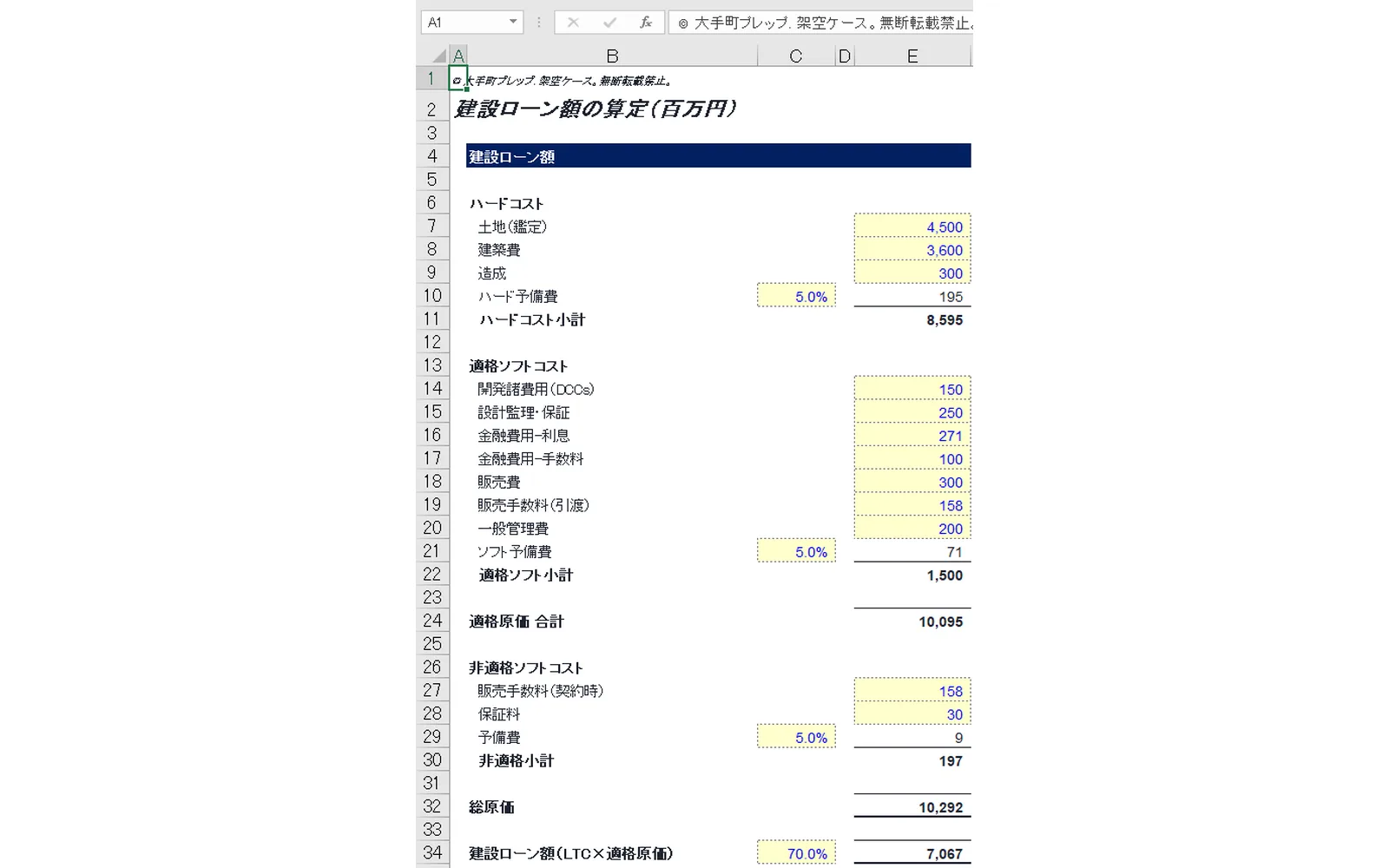 建設ローンのサイジング